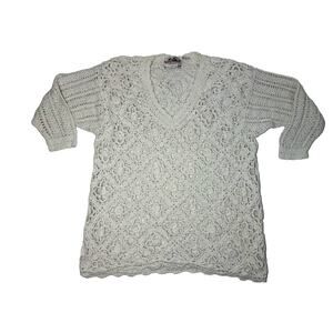 International Extratouch Sportswear Onesite White Knit Sweater